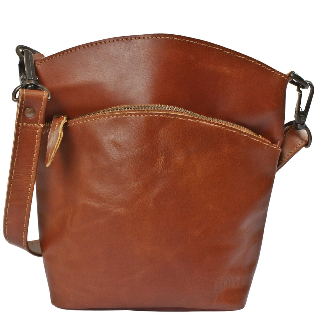 LECONI kleine Umhängetasche Damen Schultertasche Handtasche Freizeittasche Damentasche Ledertasche v