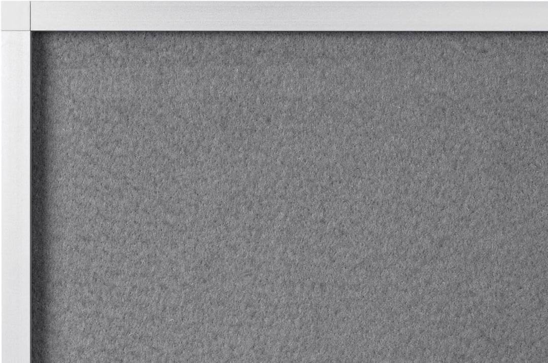 Bi-Office Filztafel New Generation, Pinnwand mit Aluminiumrahmen, 90 x 60 cm, Grau 90x60 cm Grau, 90