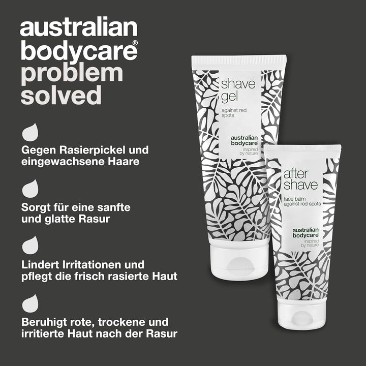 Rasier-Set für Männer mit Teebaumöl - Rasiergel & After-Shave-Kombination für glatte & angenehme Ras