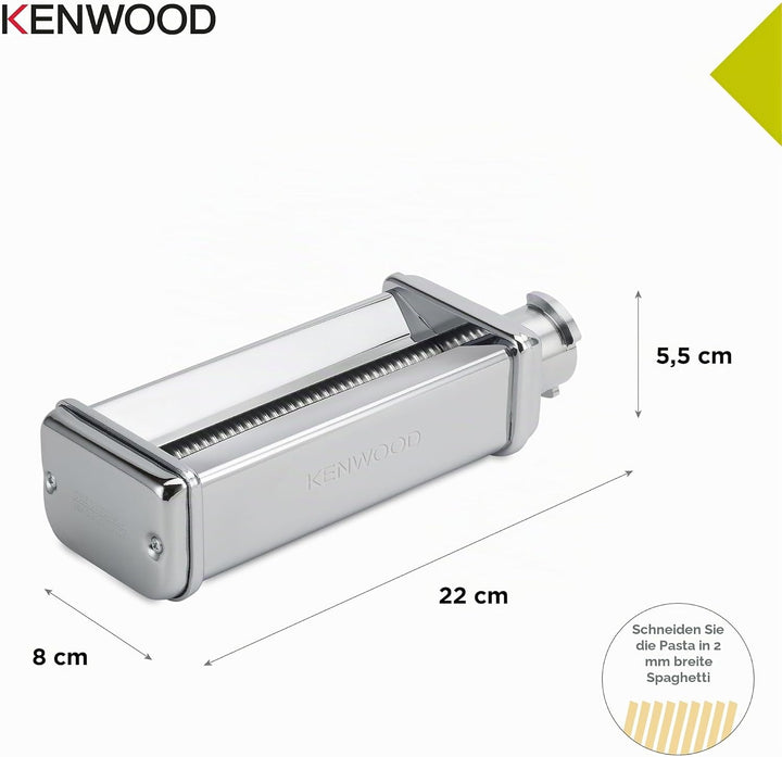 Kenwood KAX984ME Pasta-Schneideaufsatz Spaghetti, Silber, Pasta-Schneideaufsatz Spaghetti