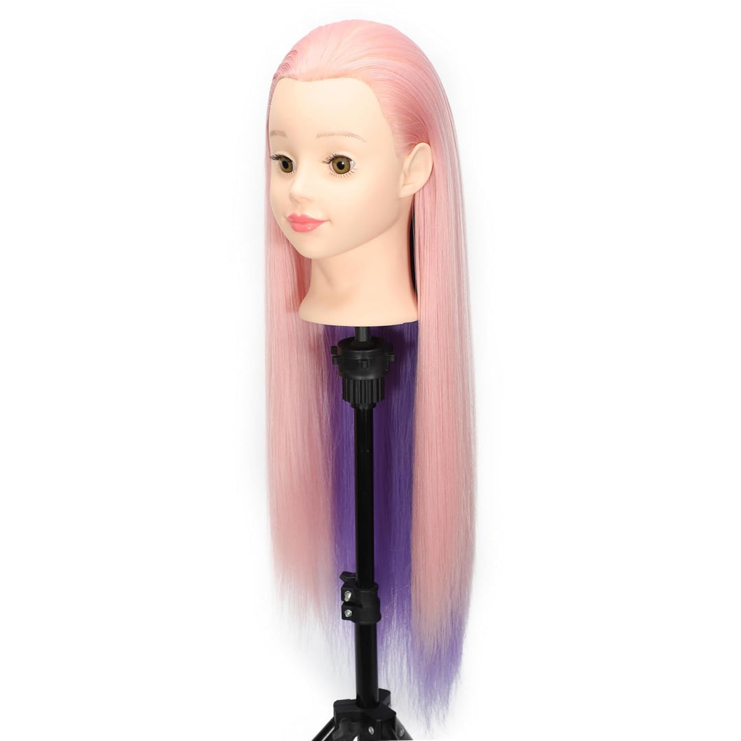 Mannequin-Kopf, 66 - 71 cm, Haarstyling, Training, Manikin, Kosmetologie, Puppenkopf, Kunstfaser, mi