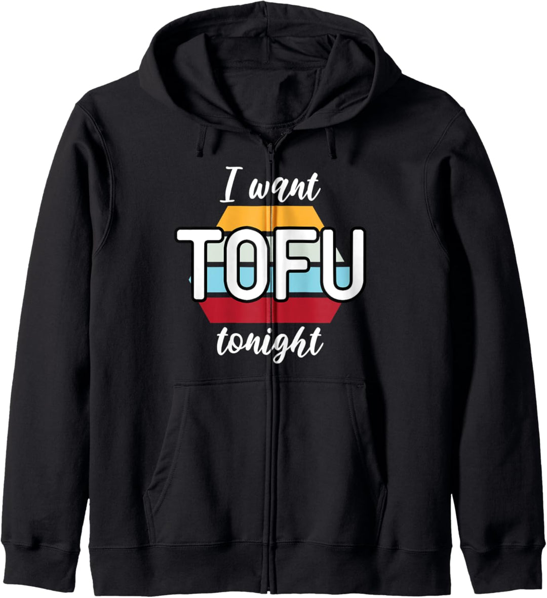 Ich wünsche Tofu Heute Abend Retro Vintage Farben Veggies Me Kapuzenjacke