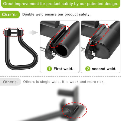 SELEWARE Solide Dip Bar Aufsatz für 5,1 x 5,1 cm mit 2,5 cm Loch Power Cage Squat Rack, Set mit 2 Di