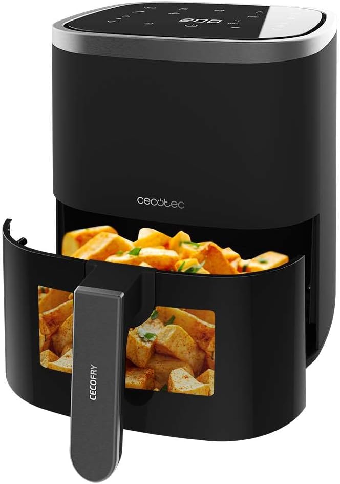 Cecotec Heissluftfritteuse ohne Öl, 4 L mit Fenster Cecofry Fantastik Window 4000. Air Fryer. 1400 W