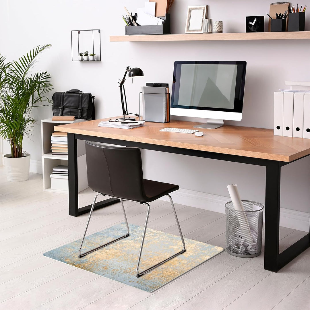 HUBDECO Flexible Schutzmatte aus Strapazierfähigem Printfloor - Schutzunterlage Unter Sessel, Stuhl