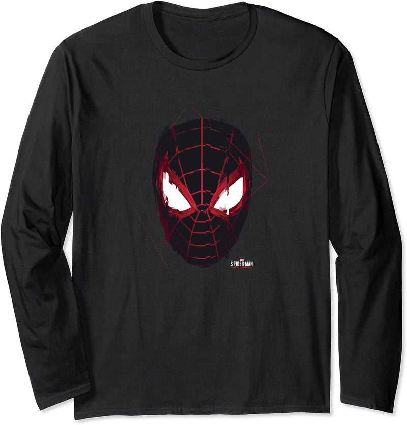 Marvel Spider-Man: Miles Morales Glitch Mask C1 Langarmshirt