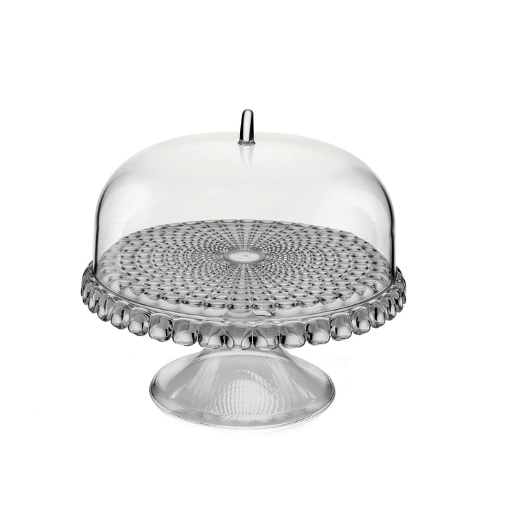 Guzzini - Tiffany, Kleine Tortenplatte Mit Fuss Und Haube - Himmelgrau, Ø30 x h27 cm - 19940192, Him