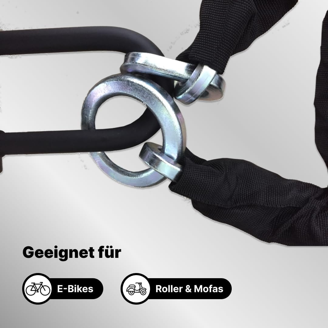 Kettenschloss mit Bügel für Scooter, Roller, Mofas und E-Bikes - 100 cm | Scooter Schloss - Sicherhe