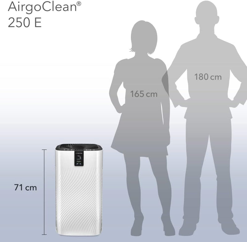 TROTEC Luftreiniger AirgoClean 250 E – HEPA Filter für Allergiker – Räume bis 88 m²/220 m³, Gebläses