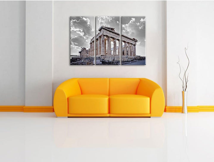 Pixxprint Propyläe von Akropolis in Athen als Leinwandbild/Grösse: 3 Teilig (120x80 cm) cm/Wandbild/