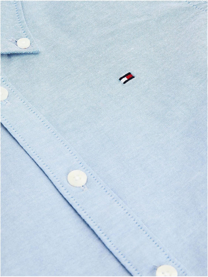 Tommy Hilfiger Jungen Hemd Oxford Stretch, Blau (Calm Blue)