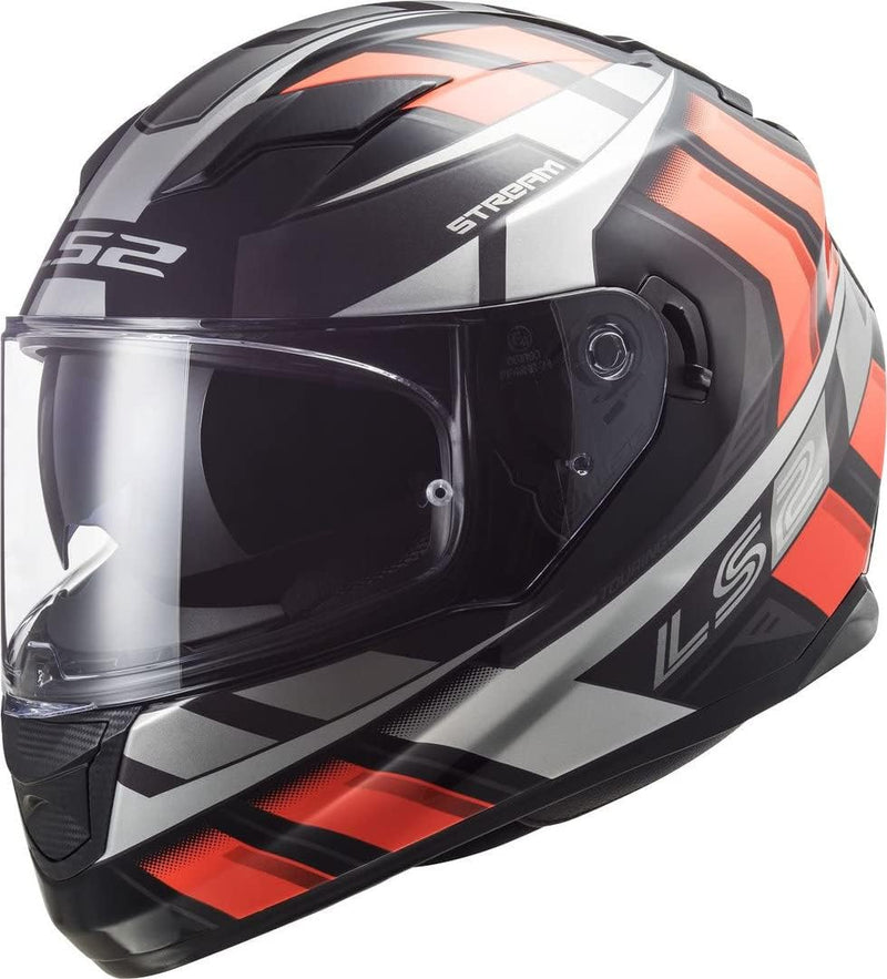 LS2 FF320 Stream Evo Loop Helm (Black/Orange,XL (61/62)) XL LOOP schwarz fluo orange, XL LOOP schwar