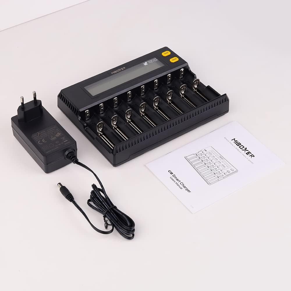 Universal akku Ladegerät, AUKSKY 18650 Baterieaufladegerät mit LCD-Display für Akkus NI-MH, NI-Cd, A