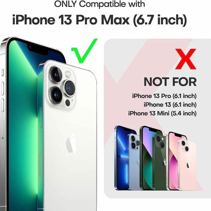 Vaykwo Handykette mit Band für Apple iPhone 13 Pro Max Hülle - Necklace Handyhülle - Transparente Ca