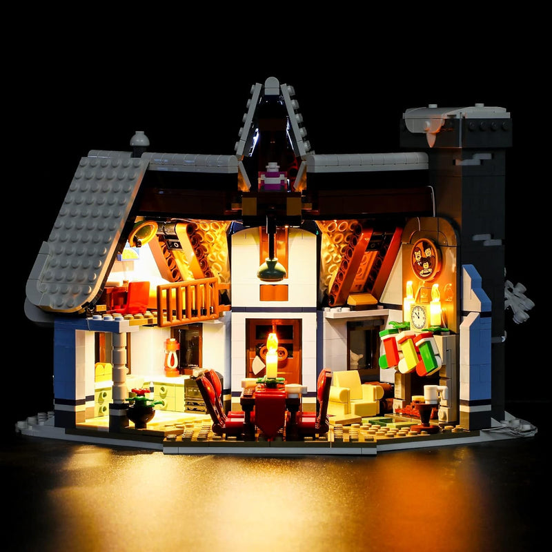 LIGHTAILING Licht-Set Für Lego 10293 Creator Expert Besuch des Weihnachtsmanns Bausteinen Modell：Fer