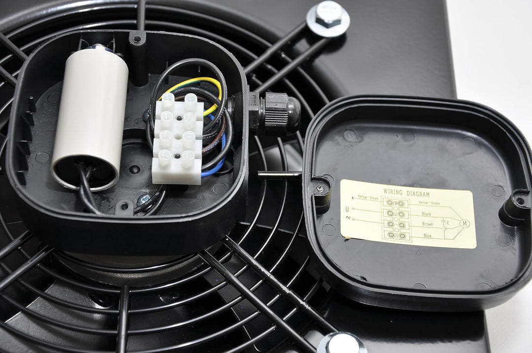 SYSTERM Wandventilator Axialventilator Lüfter mit Kugellagern, Stahl Industrieventilator für Dauerbe