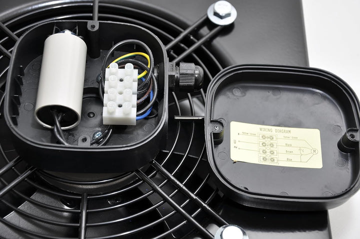 SYSTERM Wandventilator Axialventilator Lüfter mit Kugellagern, Stahl Industrieventilator für Dauerbe