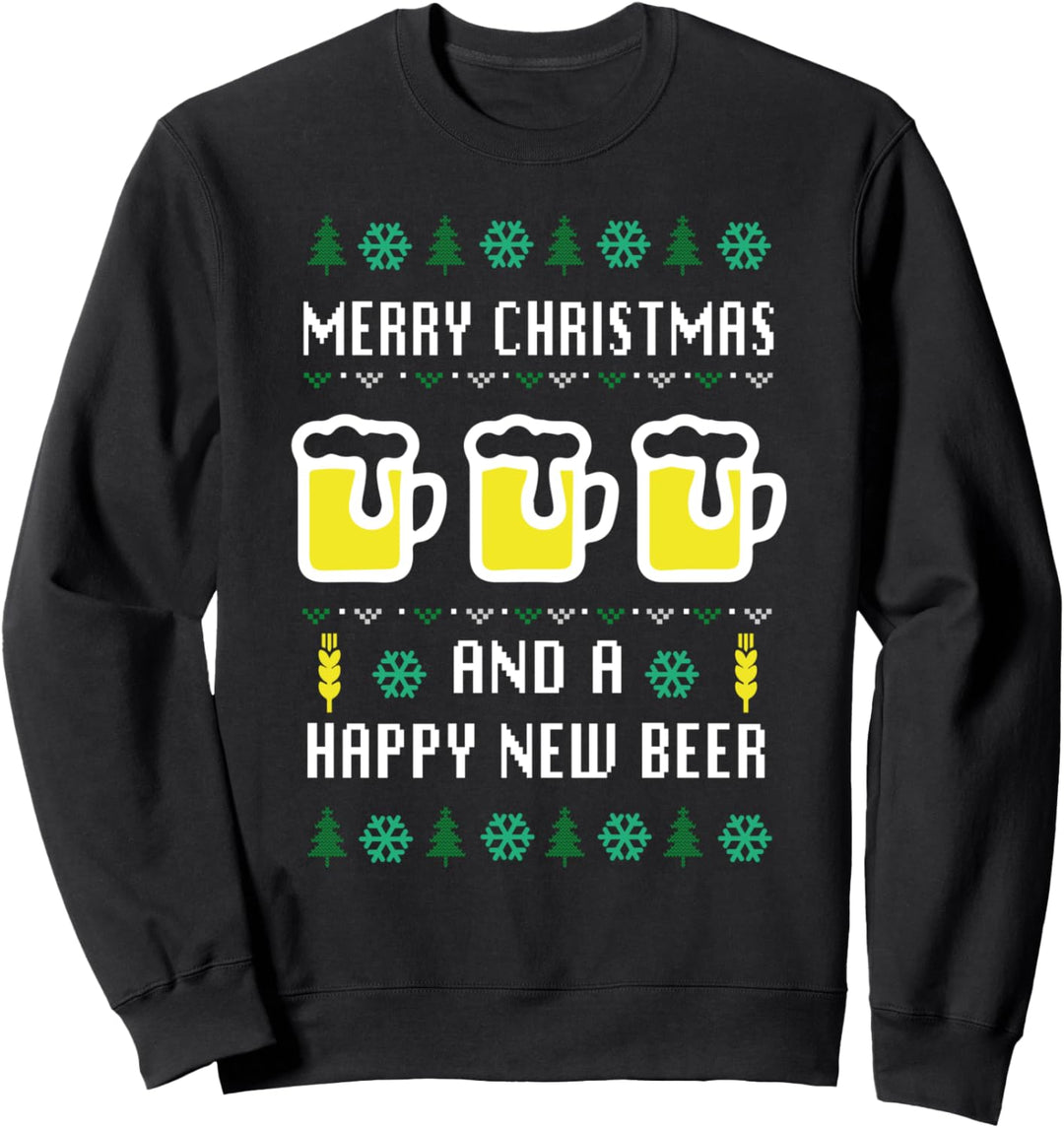 Frohe Weihnachten und ein fröhliches neues Bier trinken sauf Sweatshirt