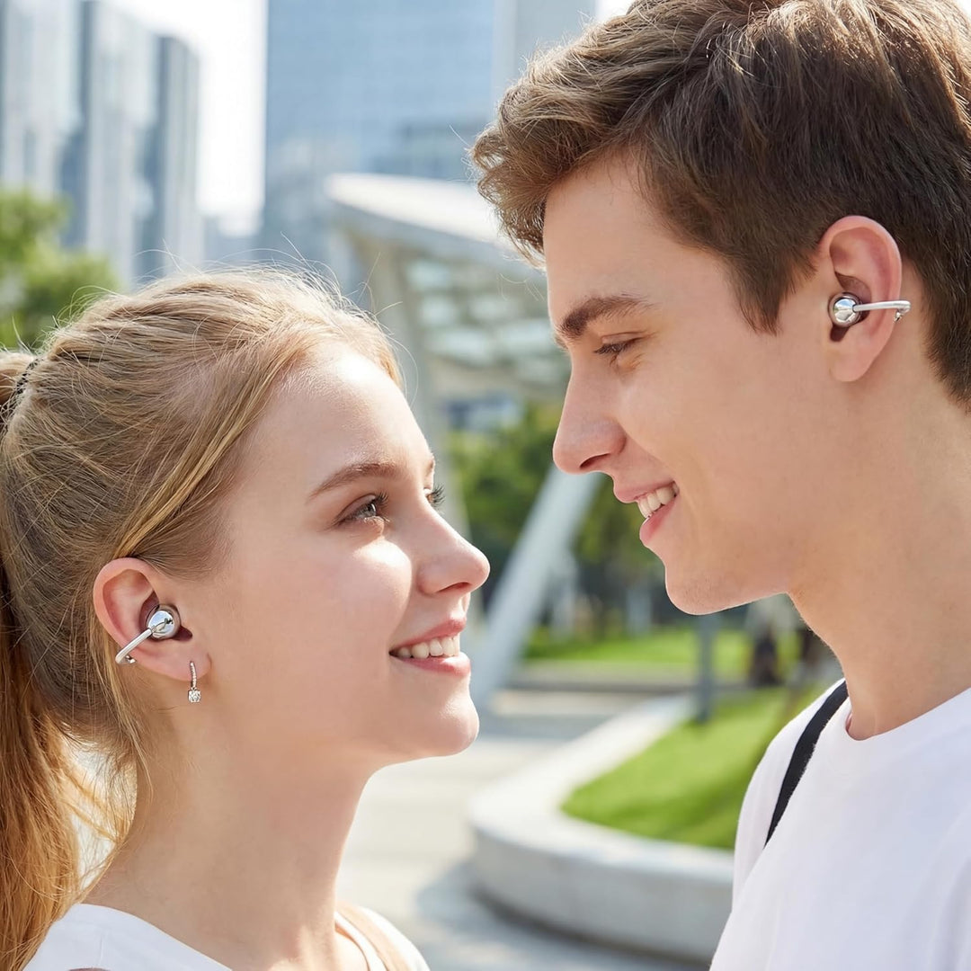 Dmooster D95 Kabellose Kopfhörer–Immersiver Klang, Kreatives Design Clip-On-Open-Ear-Kabellose Ohrhö