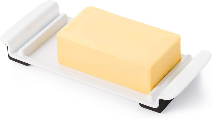 OXO Good Grips breite Butterdose mit Deckel, weiss Butterdose Single, Butterdose Single