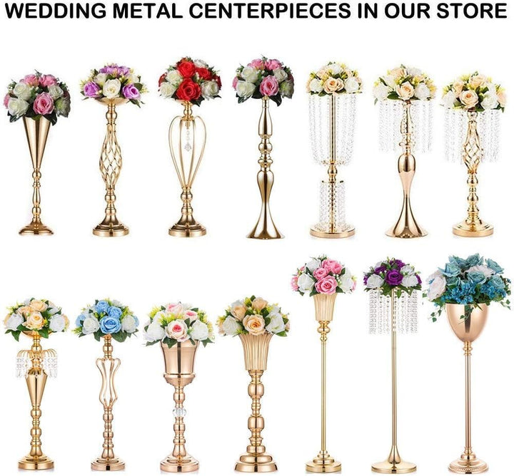 Nuptio 10 Stücke Vasen Hochzeitsmittelstücke Tischdekoration Blumenständer 59cm für Hochzeit Party E