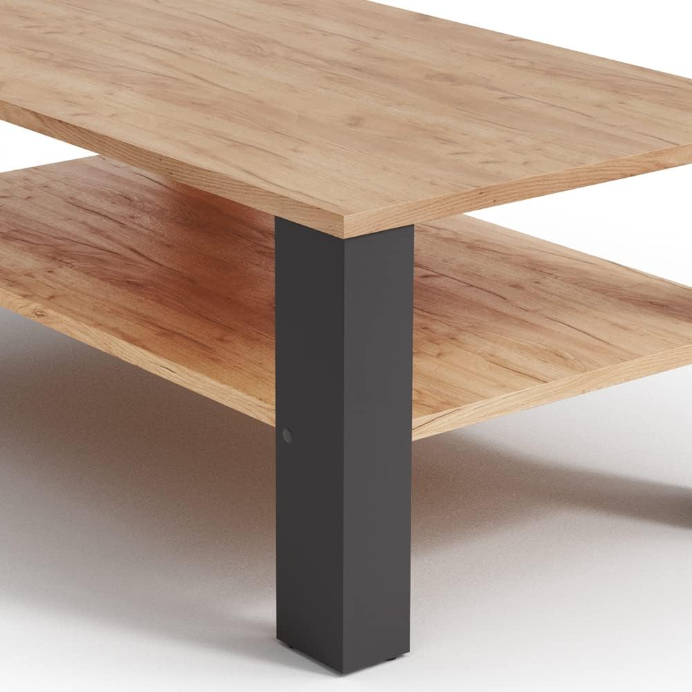 Vicco Couchtisch 100 x 60 cm Wohnzimmertisch Beistelltisch Sofatisch Kaffeetisch (Anthrazit