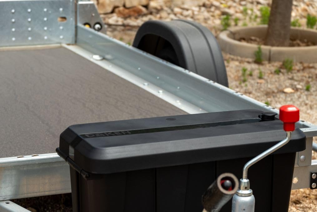 Daken Blackit 1 Deichselbox 550x250x295mm Werkzeugkasten Anhänger Transportkiste Kunsstoff Schwarz (
