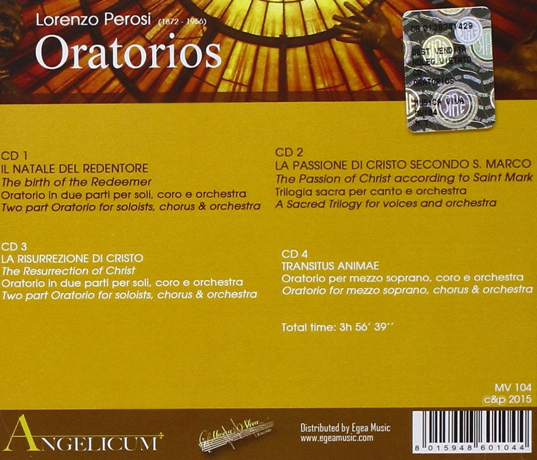 Perosi: Oratorios, Audio-CD