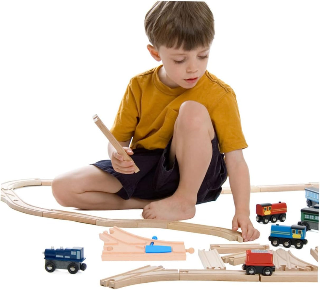 TOYANDONA 2St Zugzubehör Schienenweiche Spielzeug Holzschienen Spielzeug für Jungen holzspielzeug in