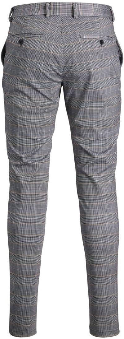 JACK &amp; JONES Herren Jjimarco Jjphil Nor Blue/Chip Check Noos Hose 30W / 34L Chipmunk, 30W / 34L Chip