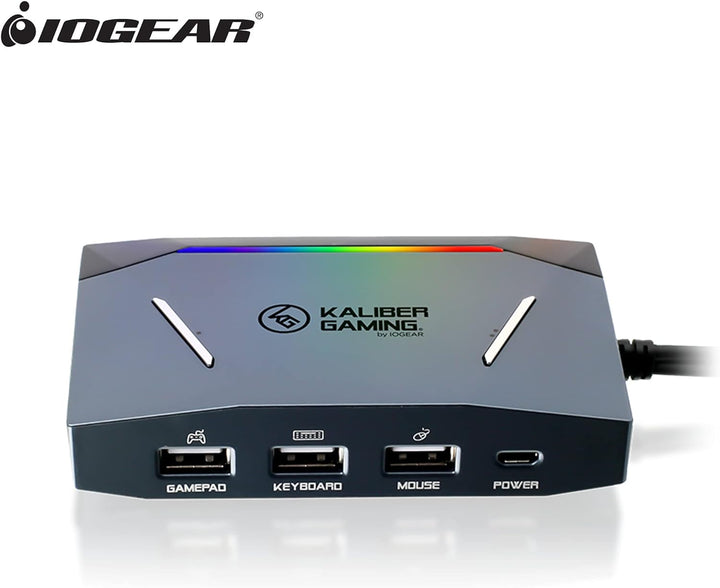 IOGEAR KeyMander 2 - 3Play Tastatur-/Maus Adapter für 3 Spielekonsolen - Kompatibel für PS5/PS4, Xbo
