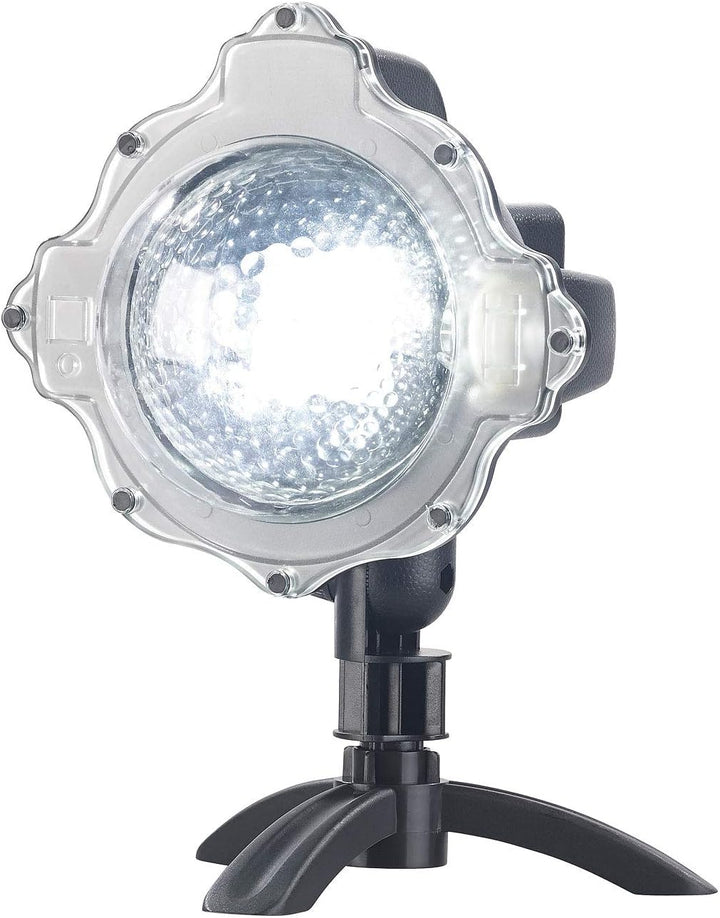 Lunartec Schnee Projektor: LED-Kugellampe mit Schneefall-Effekt und Ausschalt-Timer, weiss, IP44 (Sc