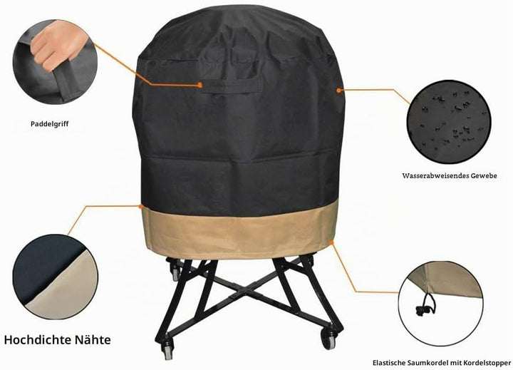 Onlyfire Kamado Grill Abdeckung Abdeckhaube Kompatibel für Big Green Egg, Kamado Joe Classic, grosse