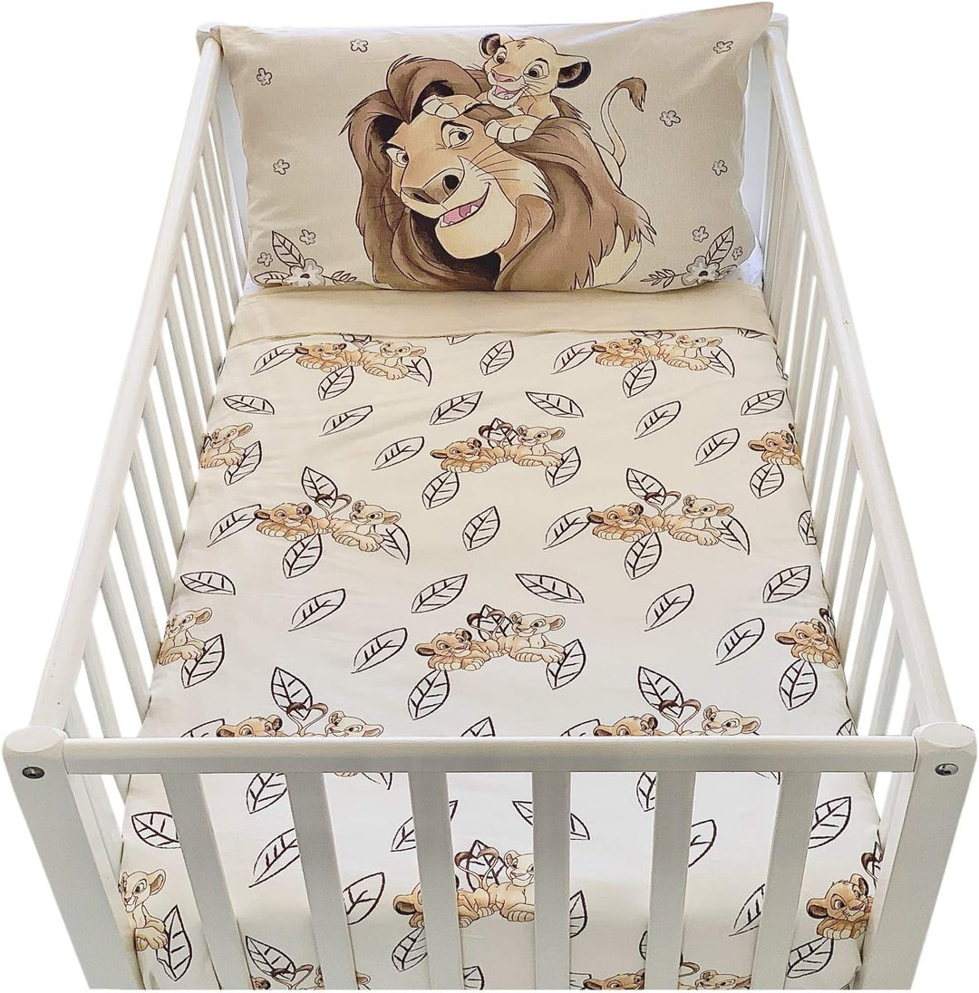 baby bettwäsche 100 x 135 cm und Kissenbezug 40 x 60 cm | Bettwäsche König der Löwen für Betten 60 x