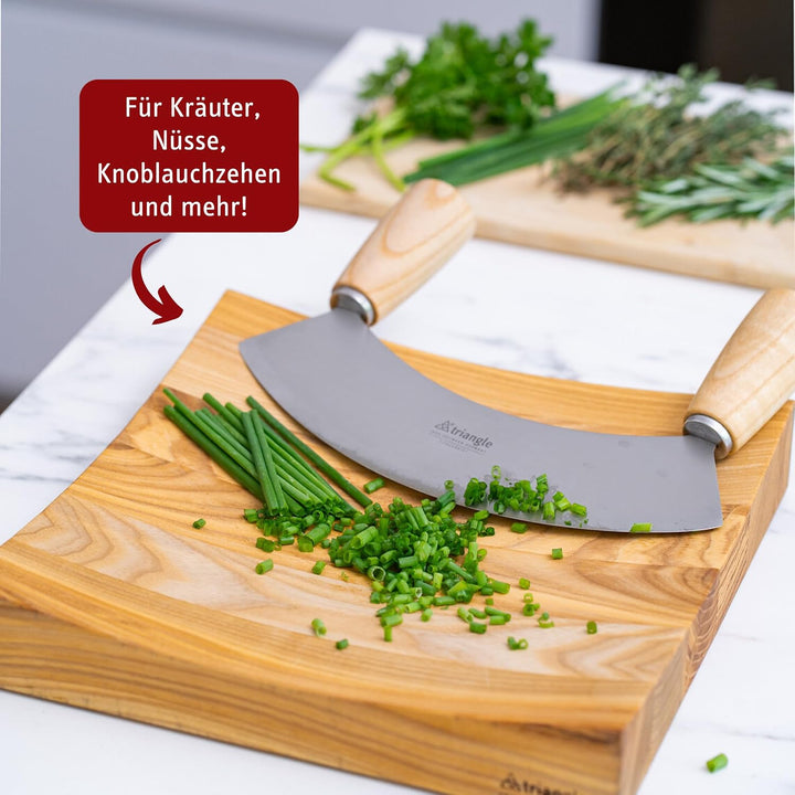 triangle Wiegemesser Soul 17,5 cm - Kräutermesser Made in Germany/Solingen | Gehärtete Klinge, handg