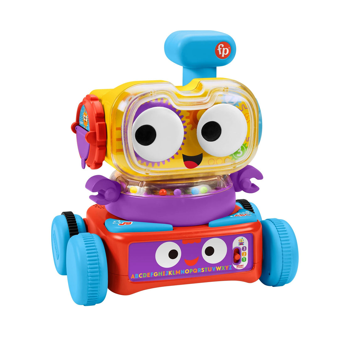 Fisher-Price - Tino Robotino 4-in-1, Lernspielzeug mit Smart Stages Technologie mit über 120 Geräusc