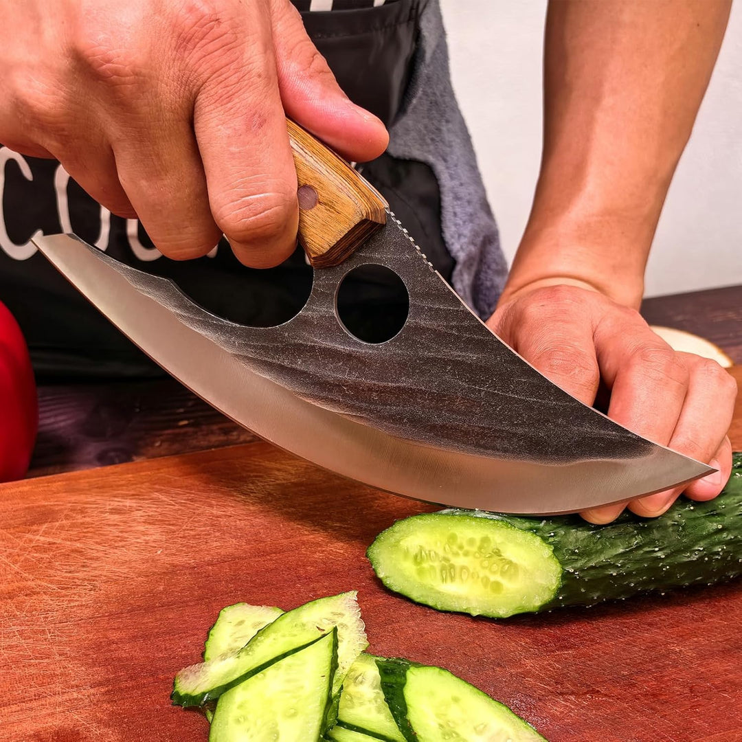 Haus und Outdoor-Kochmesser Ulu Style Chef Messer Hand geschmiedet Küchenmesser Full Tang High Carbo