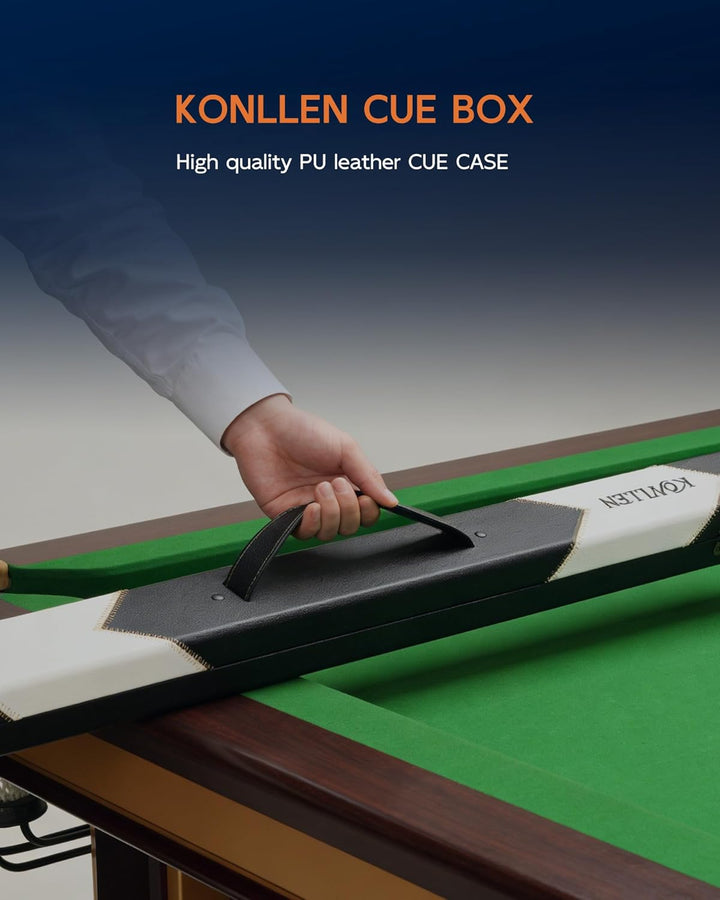 KONLELN Carbon Billard Queue 58 Zoll – Low Deflection Carbon Schaft, 12,5 mm Mehrschicht-Spitze, Pro