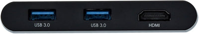 i-tec USB-C 4K HDMI/Multifunktionsadapter mit Power Delivery Funktion 1x HDMI 2x USB 3.0 1x USB-C Po