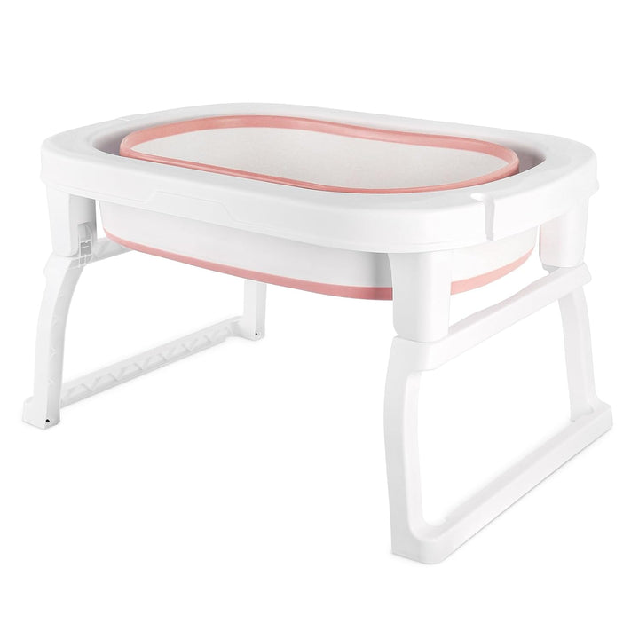 Foldable Baby Bath with Support, Baby Bathtub, Newborn Baby Plastic Bathtub with Foldable Non-Slip L
