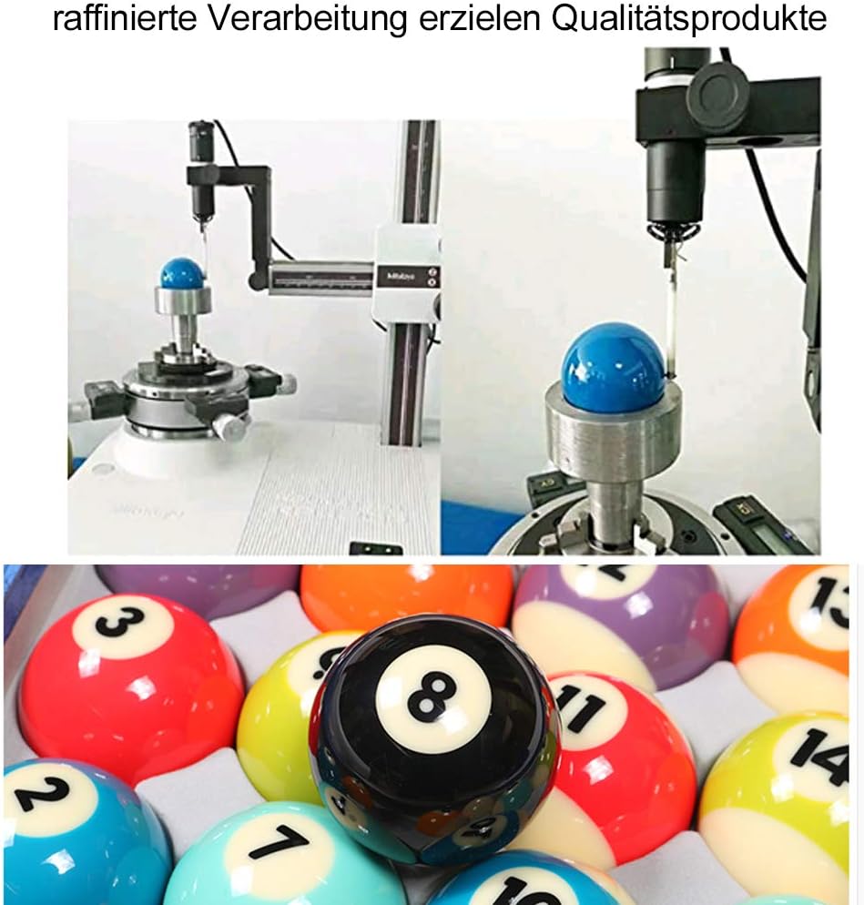 BEKZILY Professionelle Poolbälle/Billardkugeln Set Komplett 16 Bälle für Billardtische Weiss, Weiss