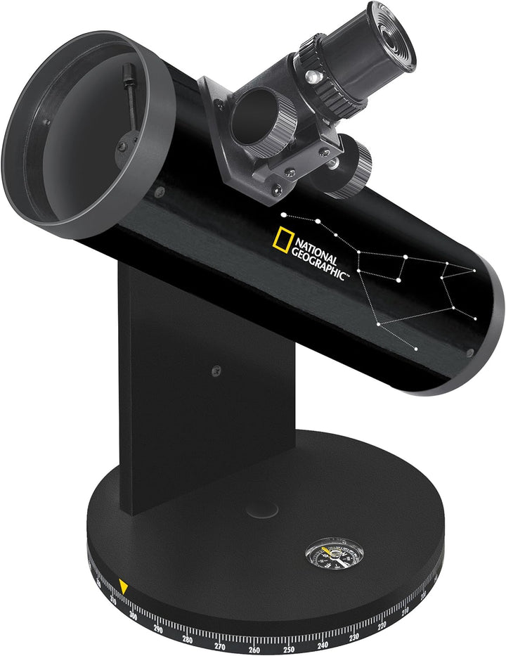 National Geographic Teleskop 76/350 Compact Dobson mit Tischstativ und umfangreichem Zubehör zum Sta