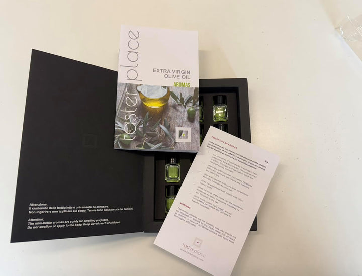 TASTERPLACE Aroma Set – Extra Virgin Olive Oil – English – for Sommeliers – for Olive Oil Lovers – T