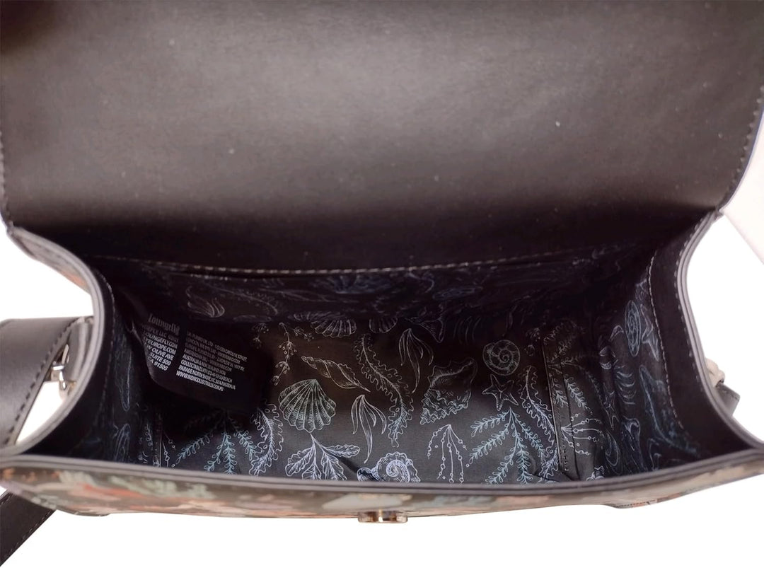 Loungefly Disney The Little Mermaid Ariel Allover-Blumen-Print Crossbody Satchel Handtasche Geldbörs