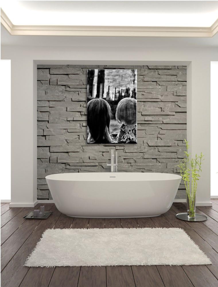 Pixxprint Pullips halten Händchen / 100x70cm Leinwandbild bespannt auf Holzrahmen/Wandbild Kunstdruc