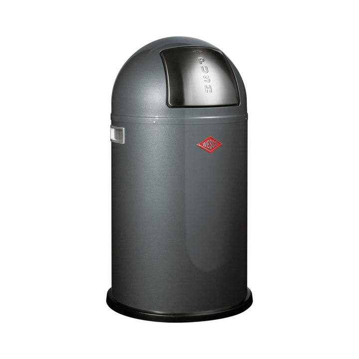 Wesco Pushboy junior Mülleimer in der Farbe graphit, pulverbeschichtetes Stahlblech, 22 Liter Volume