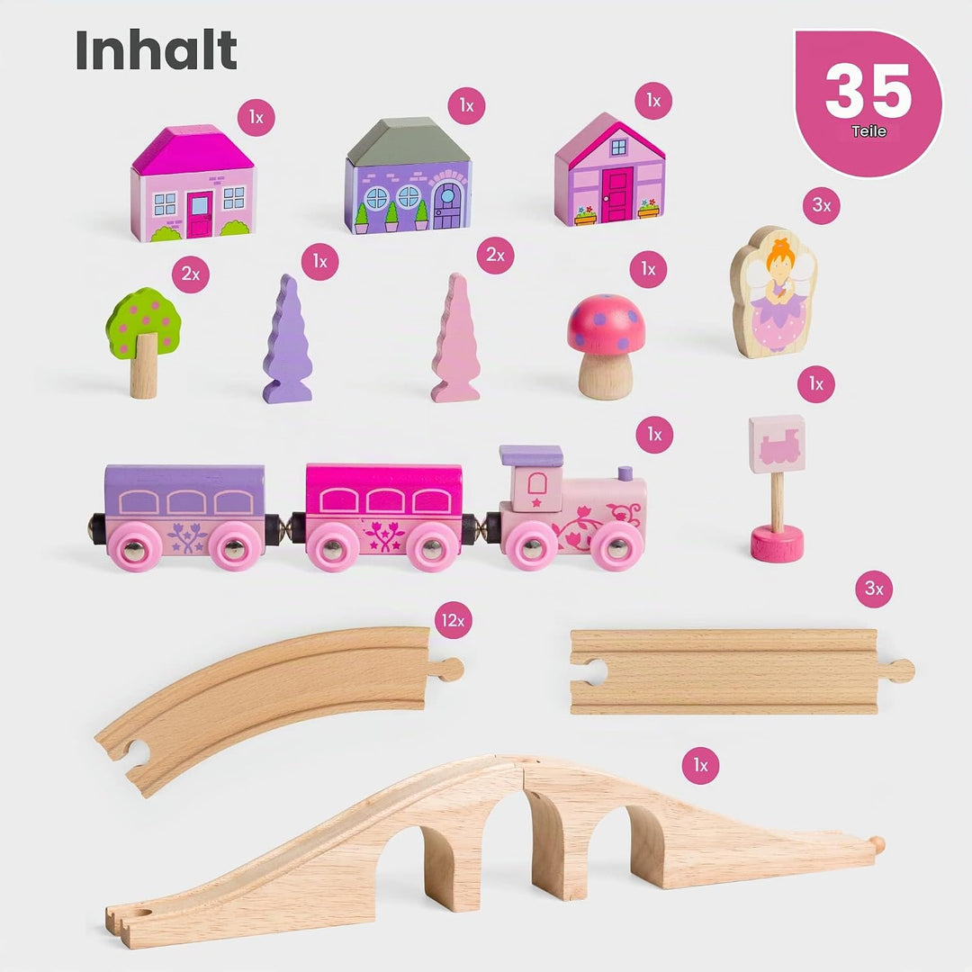 Bigjigs Rail Holzeisenbahn Set Märchen 8