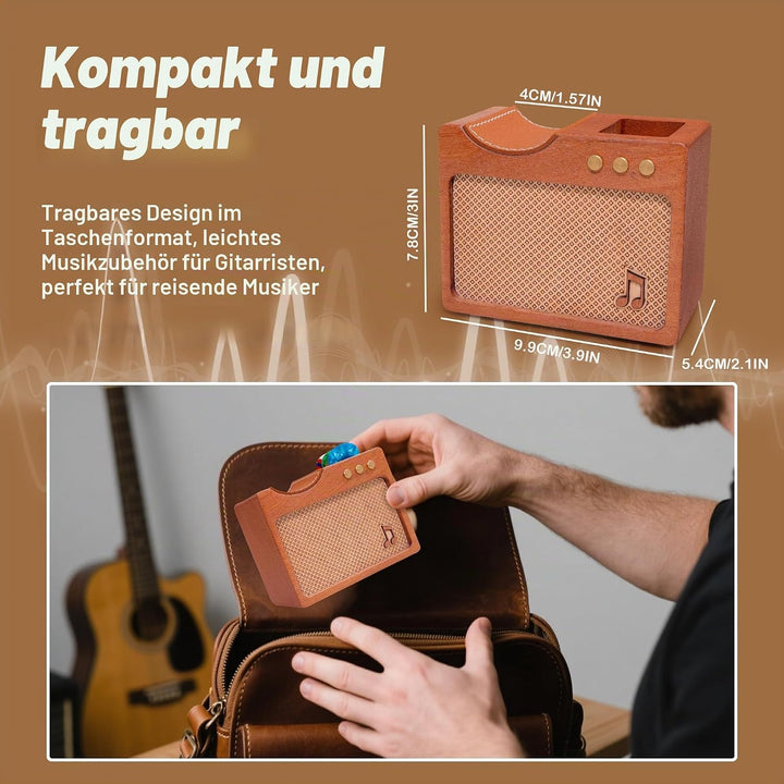 Gitarrenzubehör, Massivholz Amp Styled Guitar Neck Rest mit Pick-Halter, Luthier Tools für Gitarrist