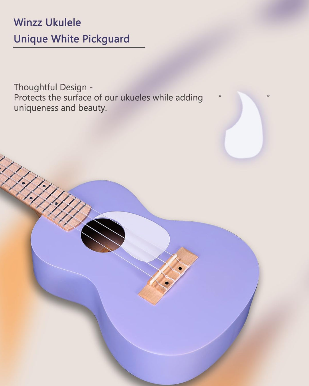 Winzz Ukulele Kinder Sopran, Ukulele Erwachsene Anfänger Set, 21 Zoll, mit 9 Zubehör, Kleine Einstei