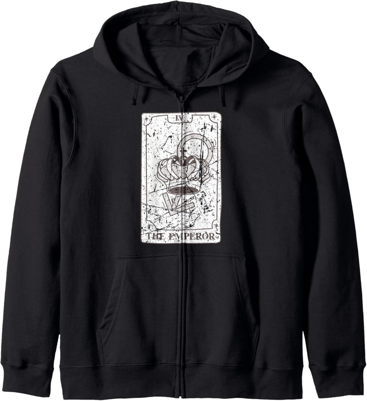 Hexe Goth Witchy Emo Emperor Tarot-Kartengrafik Kawaiiwai Kapuzenjacke
